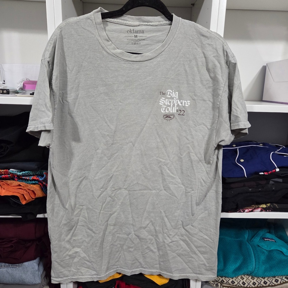Kendrick Lamar Oklama The Big Steppers Tour 2022 T-Shirt Grey Mens M